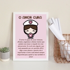 Quadro Decorativo Reflexão O Amor Cura 33x24cm - Com Vidro Mo