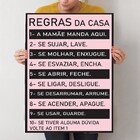 Quadro Decorativo Regras Da Casa