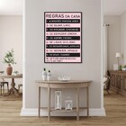 Quadro Decorativo Regras Da Casa