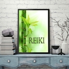 Quadro Decorativo Reiki - Bambu Chinês 33x24cm - Com Vidro Mo