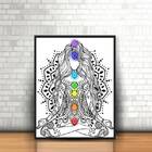 Quadro Decorativo Reiki Chakras 24x18cm - Com Vidro Moldura:m