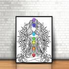 Quadro Decorativo Reiki Chakras 45x34cm - Com Vidro Moldura:m