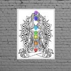 Quadro Decorativo Reiki Chakras 45x34cm - Com Vidro Moldura:m