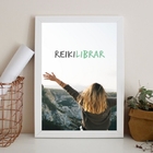 Quadro Decorativo Reiki - Reikilibrar 24x18cm Moldura:madeira