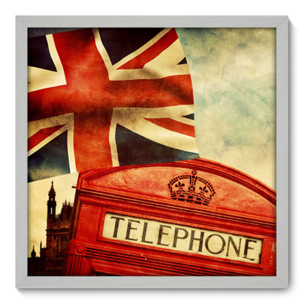 Quadro Decorativo - Reino Unido - 50cm X 50cm - 053qnmcb