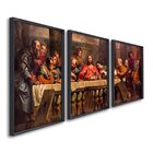 Quadro Decorativo Religioso A Santa Ceia Com 3 Telas Para Sal