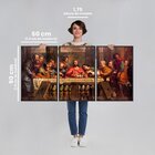 Quadro Decorativo Religioso A Santa Ceia Com 3 Telas Para Sal