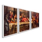 Quadro Decorativo Religioso A Santa Ceia Com 3 Telas Para Sal