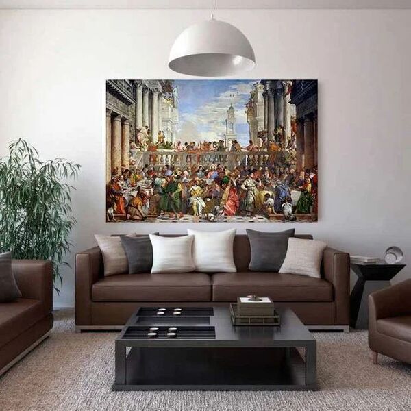 Quadro Decorativo Religioso Bodas De Canaã - 120x60cm
