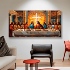 Quadro Decorativo Religioso Cena Da Santa Ceia - 150x100 Cm