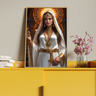 Quadro Decorativo Religioso Deusa Grega Com Moldura Dourada -