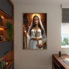 Quadro Decorativo Religioso Deusa Grega Com Moldura Dourada -