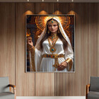 Quadro Decorativo Religioso Deusa Grega Com Moldura Prata - 1