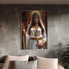 Quadro Decorativo Religioso Deusa Grega Com Moldura Prata - 1