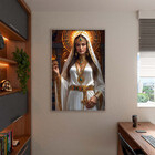 Quadro Decorativo Religioso Deusa Grega Com Moldura Prata - 1
