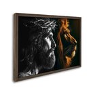 Quadro Decorativo Religioso Jesus E O Leão Com 1 Tela Cm Ou C