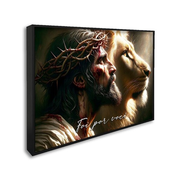 Quadro Decorativo Religioso Jesus Foi Por Você Com 1 Tela Cm