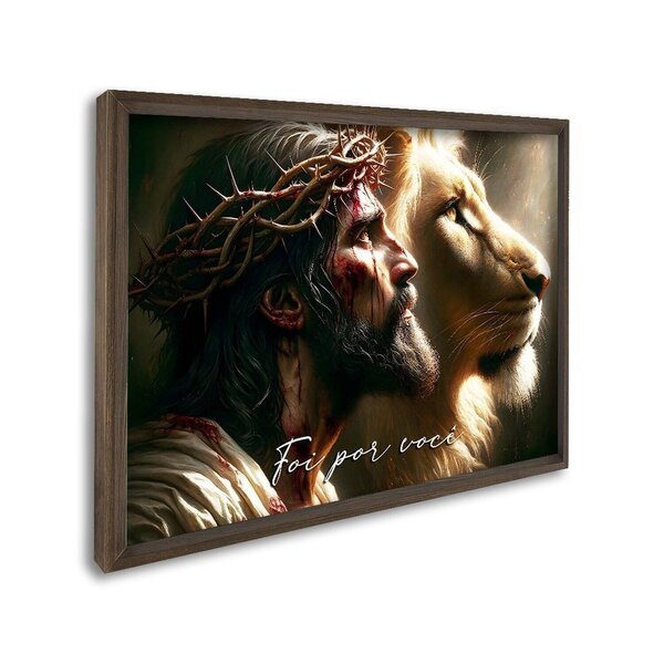 Quadro Decorativo Religioso Jesus Foi Por Você Com 1 Tela Cm