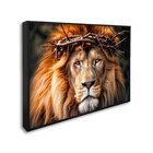 Quadro Decorativo Religioso Leão De Judah Com 1 Tela Cm Ou Cm