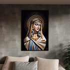 Quadro Decorativo Religioso Maria, Mãe Divina Com Moldura Pre