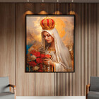 Quadro Decorativo Religioso Nossa Senhora De Fatima Com Moldu