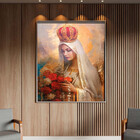 Quadro Decorativo Religioso Nossa Senhora De Fatima Com Moldu