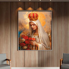 Quadro Decorativo Religioso Nossa Senhora De Fatima Com Moldu