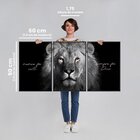 Quadro Decorativo Religioso Nunca Foi Sorte 3 Telas 60x90cm P