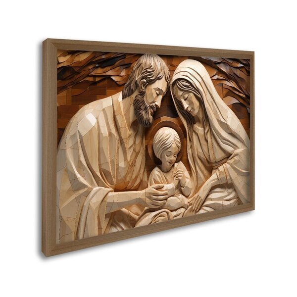 Quadro Decorativo Religioso Sagrada Família 1 Tela 60x90 Para