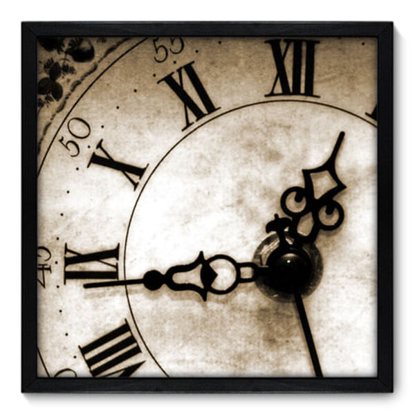 Quadro Decorativo - Relógio - 50cm X 50cm - 008qnvcp