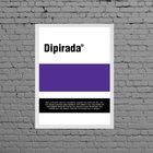 Quadro Decorativo Remédio Dipirada 45x34cm - Com Vidro Moldur