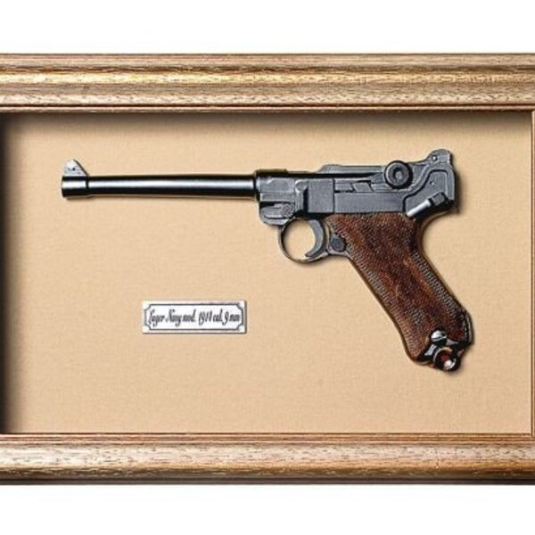 Quadro Decorativo Réplica Luger Navy Mod. 1914 Cal 9 Mm - Clá