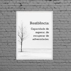 Quadro Decorativo Resiliência Definição 45x34cm Moldura:madei