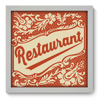 Quadro Decorativo - Restaurante - 33cm X 33cm - 415qddb
