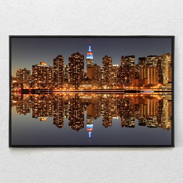 Quadro Decorativo Retrato Gantry Plaza State Park Com Moldura