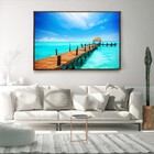 Quadro Decorativo Retrato Ilhas Das Mulheres Com Moldura E Se