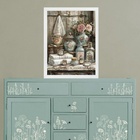 Quadro Decorativo Retrô Banheiro Antigo 33x24cm - Com Vidro M