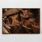 Quadro Decorativo Retrô Cestos Em Sisal Com Moldura E Sem Vid