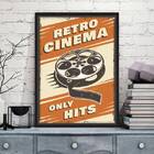 Quadro Decorativo Retrô Cinema Only Hits 45x34cm A3 (45 X 34)
