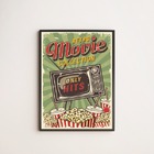 Quadro Decorativo Retrô Movie Collection 33x24cm - Com Vidro