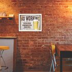Quadro Decorativo Retrô No Working During Drinking Hours