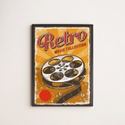 Quadro Decorativo Retrô Rolo De Filme 24x18cm Moldura:madeira