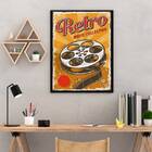 Quadro Decorativo Retrô Rolo De Filme 45x34cm - Com Vidro Mol