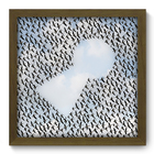 Quadro Decorativo - Revoada - 33cm X 33cm - 321qddm