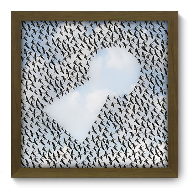 Quadro Decorativo - Revoada - 33cm X 33cm - 321qddm