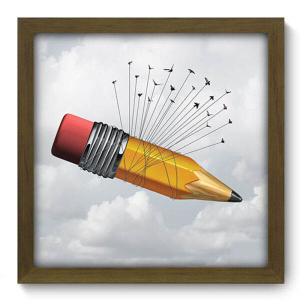 Quadro Decorativo - Revoada - 33cm X 33cm - 335qddm