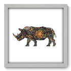 Quadro Decorativo - Rinoceronte - 33cm X 33cm - 171qdsb