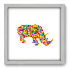 Quadro Decorativo - Rinoceronte - 33cm X 33cm - 287qdsb