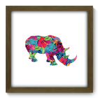 Quadro Decorativo - Rinoceronte - 33cm X 33cm - 288qdsm