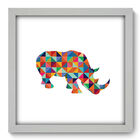 Quadro Decorativo - Rinoceronte - 33cm X 33cm - 290qdsb